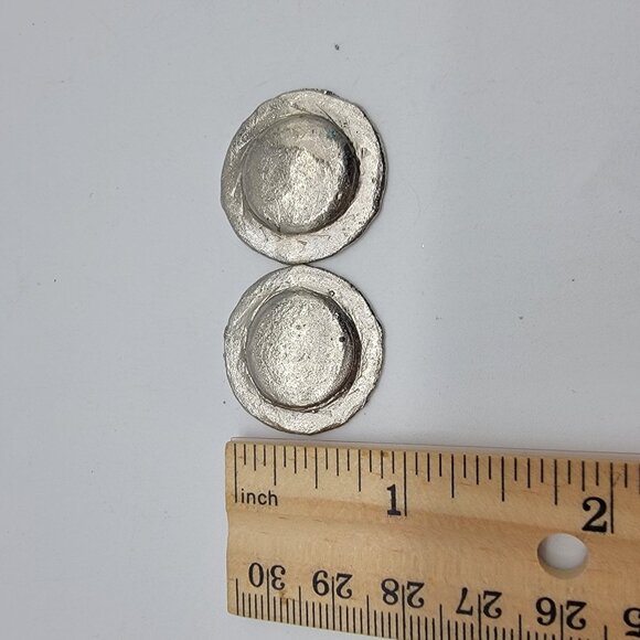 2PC 1:12 Scale Dollhouse Miniatures Metal Carved Plates Kitchen Dish Accessories - Picture 4 of 4